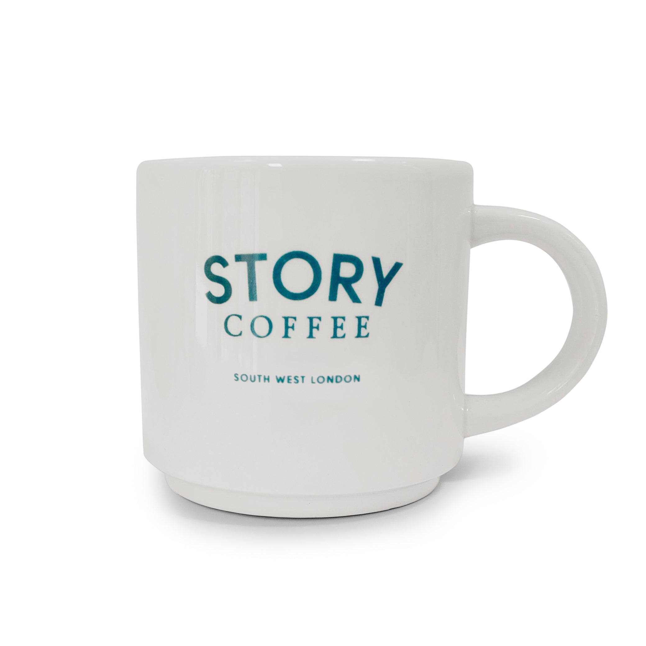 Story Coffee stacking mug, front side of cup