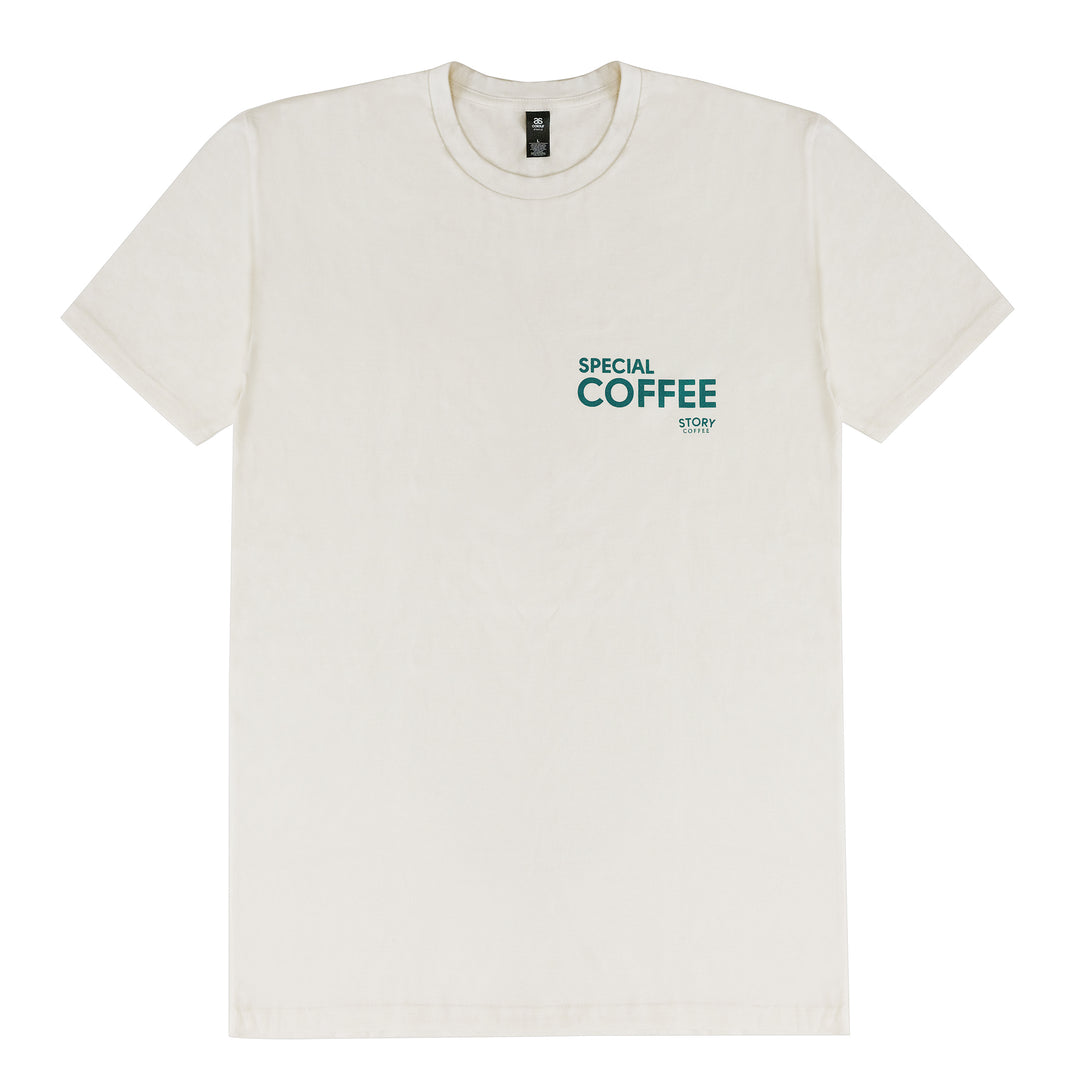 Story Coffee Special White T-shirt, front side