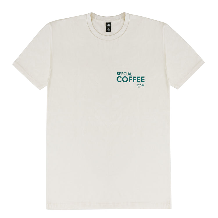 Story Coffee Special White T-shirt, front side